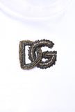 Dolce & Gabbana White Cotton DG Embroidery Crew Neck T-shirt