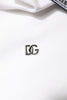 Dolce & Gabbana White Cotton Turtleneck DG Applique T-shirt