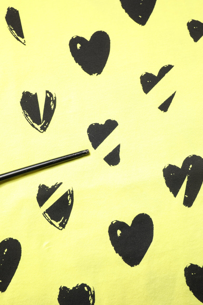 Dolce & Gabbana Yellow Cotton Sleeveless DG Heart T-shirt