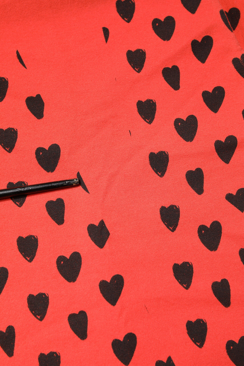 Dolce & Gabbana Red Cotton Sleeveless DG Heart Logo T-shirt