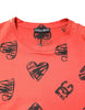 Dolce & Gabbana Red Cotton Short Sleeve DG Heart Logo T-shirt