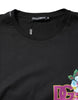 Dolce & Gabbana Black Cotton DG Floral Print Crewneck T-shirt