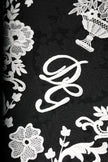 Dolce & Gabbana Black Floral Lace Short Sleeves Mini Dress