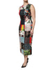 Dolce & Gabbana Multicolor Patchwork Sleeveless Sheath Dress