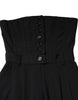 Dolce & Gabbana Black Wool Strapless Romper Jumpsuit Dress