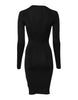 Dolce & Gabbana Black Long Sleeves Bodycon Sheath Dress