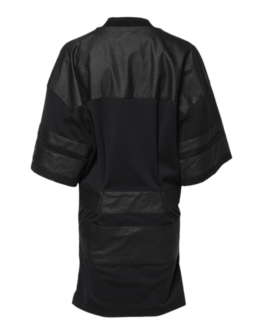 Dolce & Gabbana Black Cotton Short Sleeves V-neck T-shirt