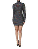 Dolce & Gabbana Black Embellished Nylon Bodycon Mini Dress