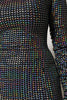 Dolce & Gabbana Black Embellished Nylon Bodycon Mini Dress