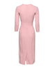 Dolce & Gabbana Pink Viscose 3/4 Sleeves Sheath Midi Dress