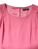 Dolce & Gabbana Pink Viscose Short Sleeve Sheath Midi Dress