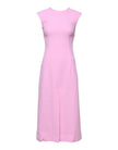 Dolce & Gabbana Pink Wool Sleeveless Sheath Midi Dress