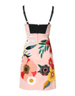 Dolce & Gabbana Pink Floral Print Spaghetti Strap Mini Dress
