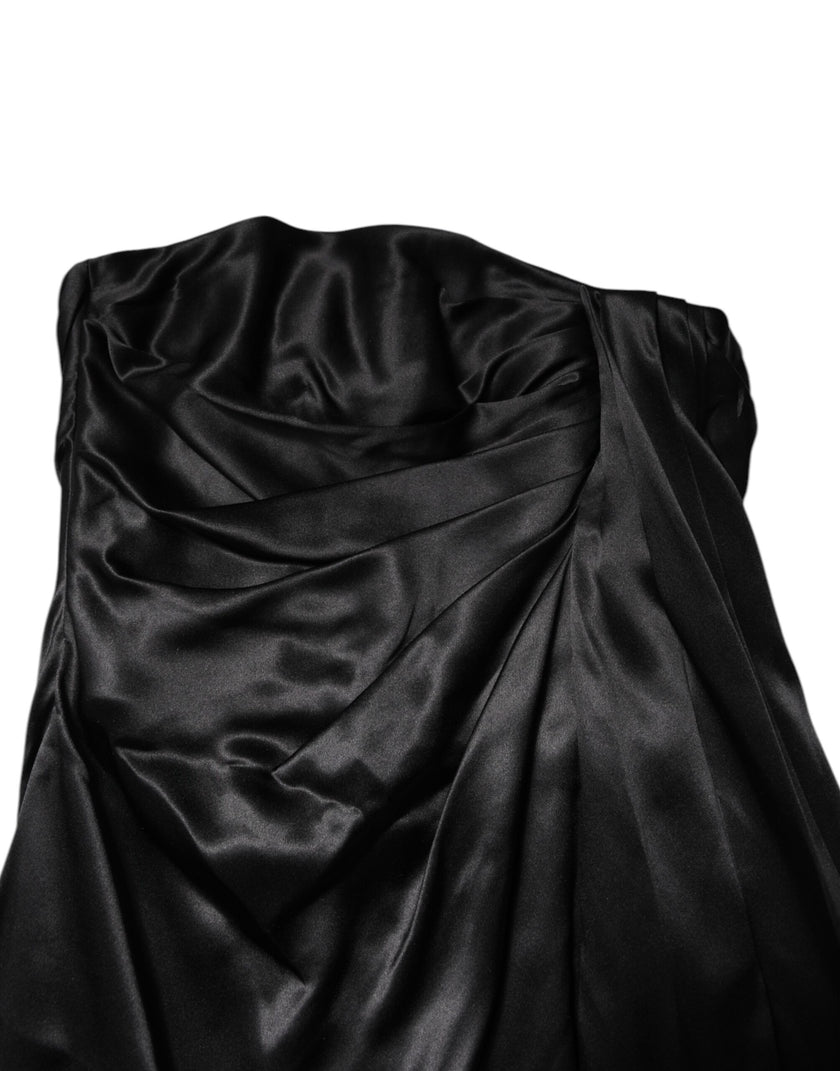 Dolce & Gabbana Black Strapless Sheath A-line Mini Dress