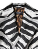Dolce & Gabbana Black White Polyester Women Blazer Jacket