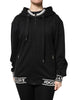 Dolce & Gabbana Black Cotton Hooded Full Zip Sweatshirt Sweater