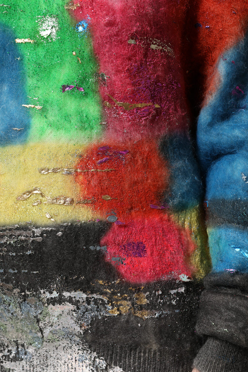 Dolce & Gabbana Multicolor Mohair Turtleneck Pullover Sweater