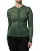 Dolce & Gabbana Green Polyester Long Sleeves Cardigan Sweater