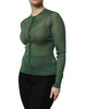 Dolce & Gabbana Green Polyester Long Sleeves Cardigan Sweater