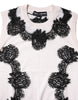 Dolce & Gabbana White Cashmere Floral Lace Detailing Tank Top