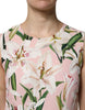 Dolce & Gabbana Multicolor Floral Print Round Neck Tank Top