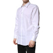 Dolce & Gabbana White Cotton GOLD Dress Formal Shirt
