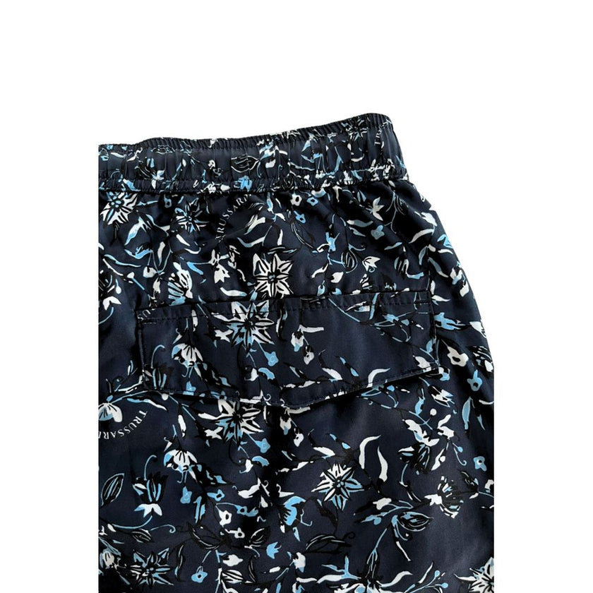 Trussardi Beachwear Blue Polyester Men's Swim Shorts
