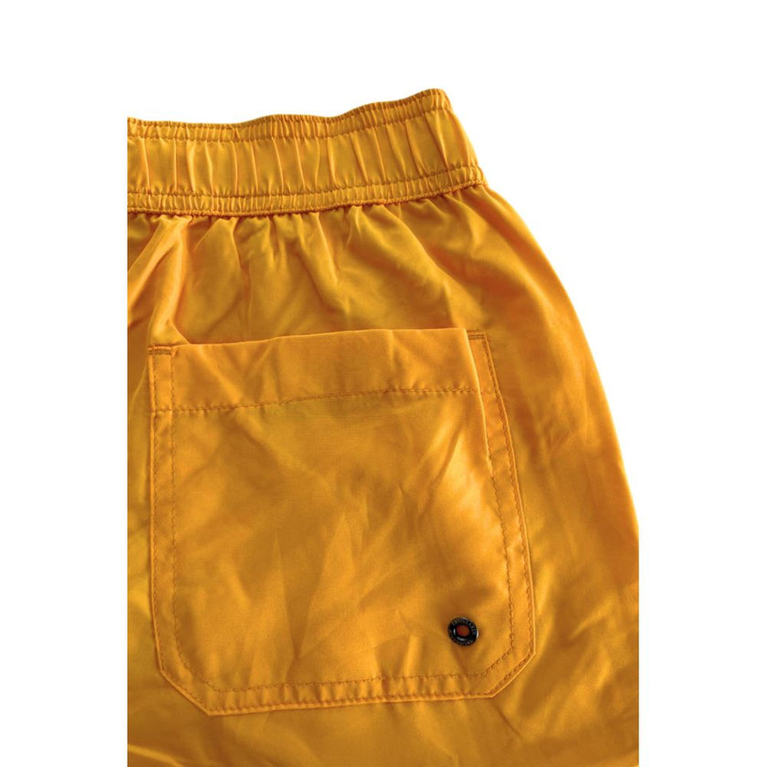 Trussardi Beachwear Yellow Polyester Men Swimwear