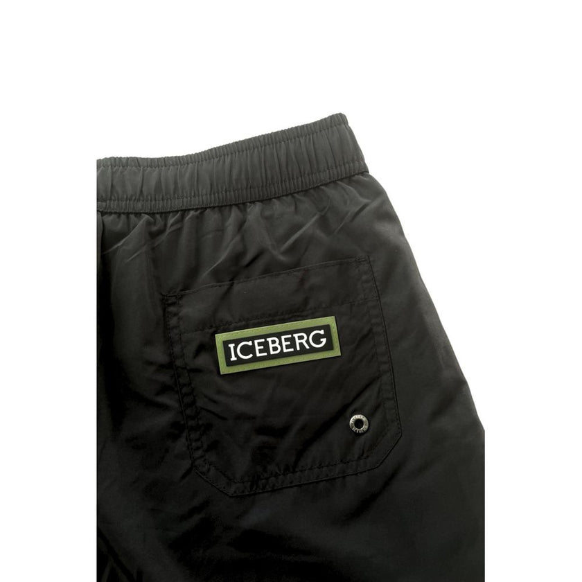 Iceberg Black Polyester Men Swim Short
