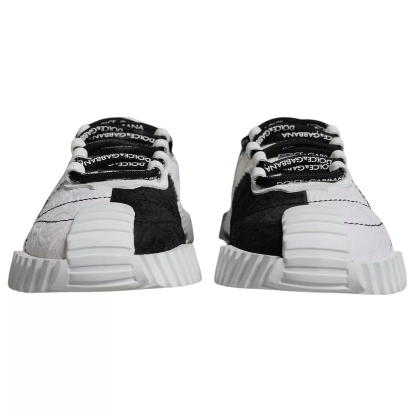 Dolce & Gabbana White Black Low Top NS1 Sneakers Shoes