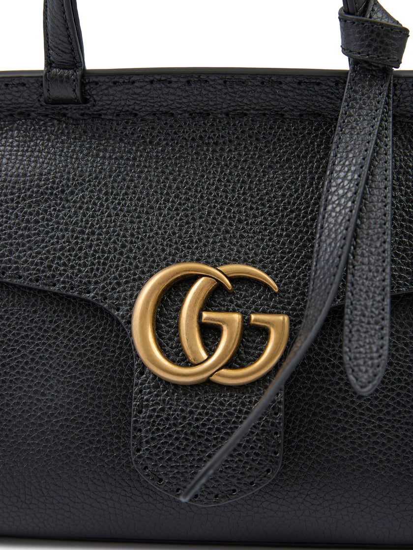 Gucci Black Leather GG Marmont Handbag