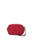 Gucci Red Leather GG Marmont Camera Bag