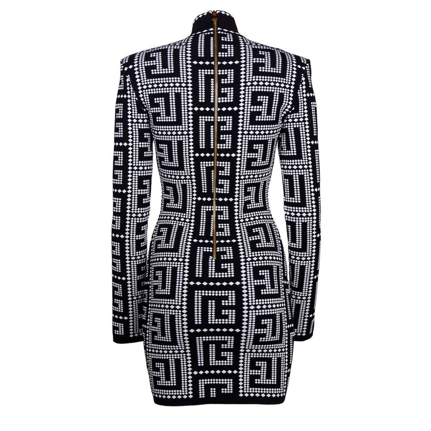 Balmain Black Viscose Dress