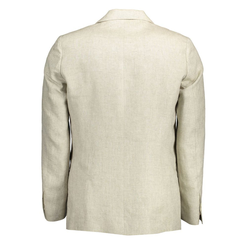 Gant Beige Linen Men Jacket