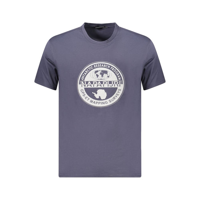 Napapijri Blue Cotton Men T-Shirt