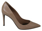 Dolce & Gabbana Beige Patent Leather Stiletto Heel Pumps