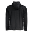 Calvin Klein Sleek Black Hooded Sweatshirt with Logo Print