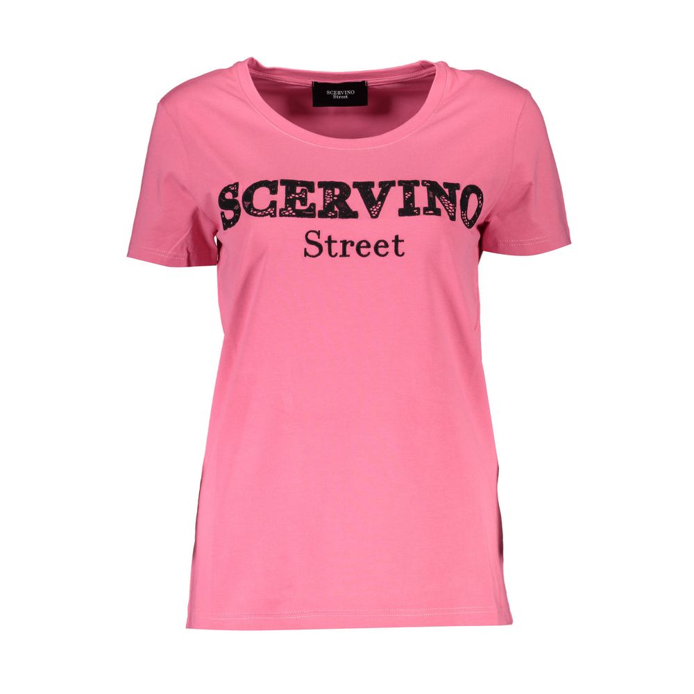Scervino Street Pink Cotton Tops & T-Shirt