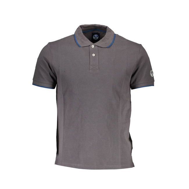North Sails Gray Cotton Polo Shirt
