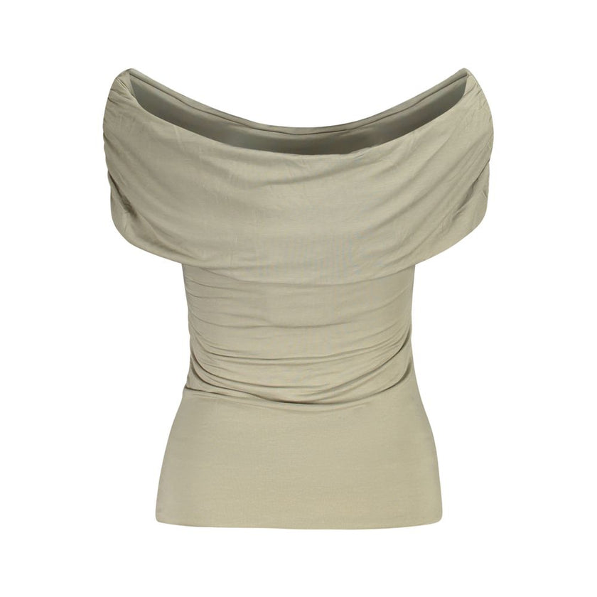 Guess Jeans Green Modal Tops & T-Shirt