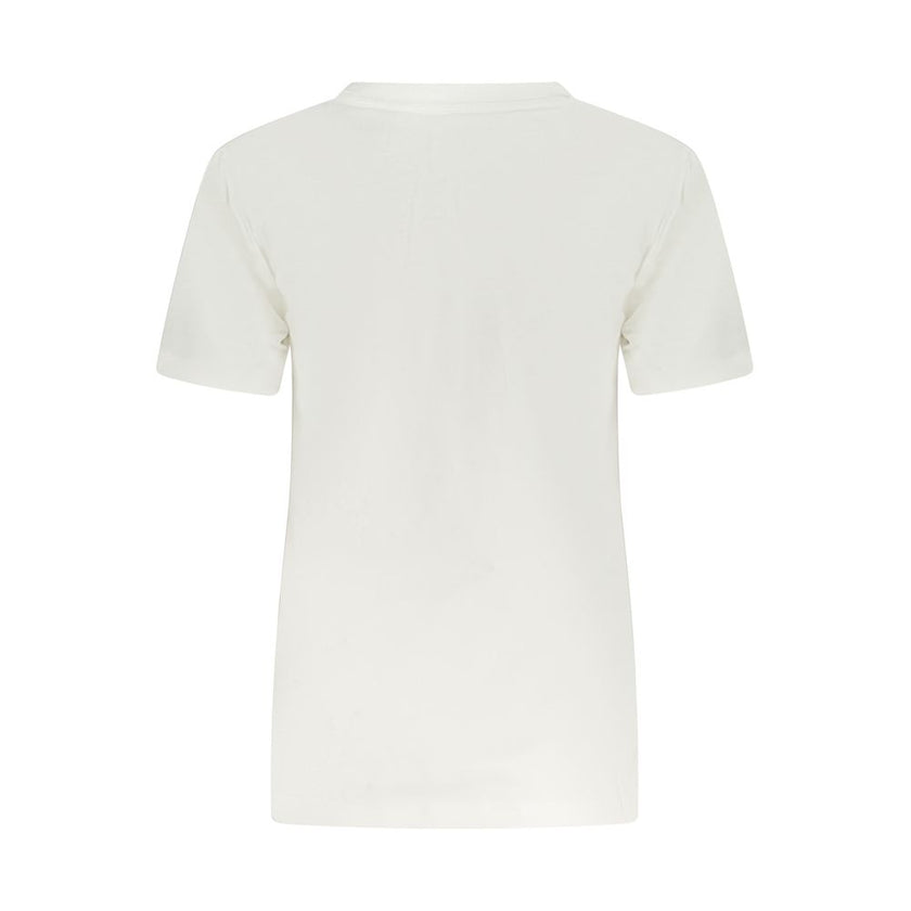 Converse White Cotton Women T-Shirt