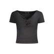 Guess Jeans Black Modal Tops & T-Shirt
