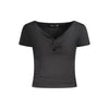 Guess Jeans Black Modal Tops & T-Shirt