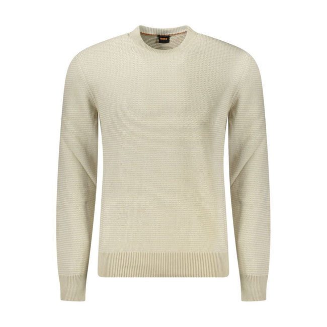 Hugo Boss Beige Cotton Men Sweater