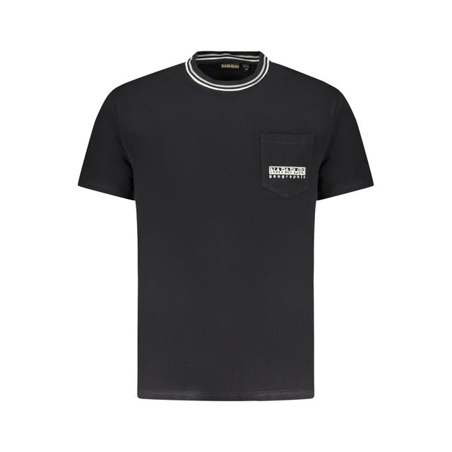 Napapijri Black Cotton T-Shirt