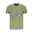 Cavalli Class Green Cotton Men T-Shirt