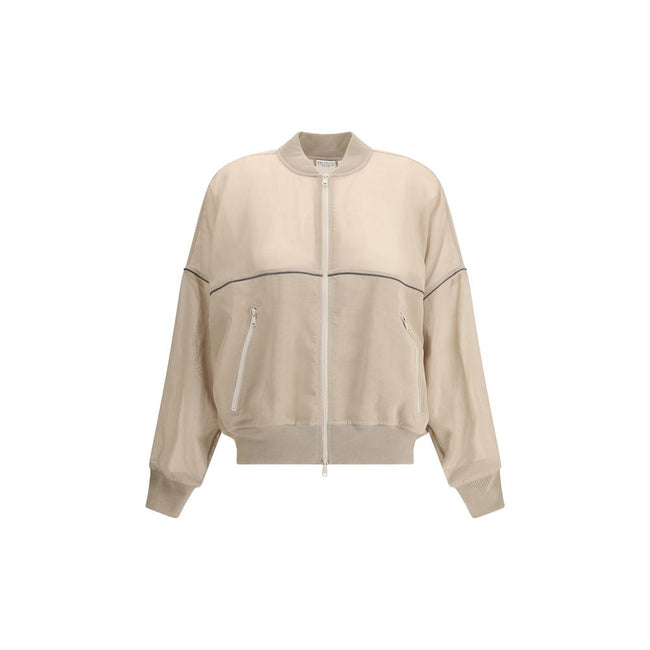 Brunello Cucinelli Semi-sheer bomber Jacket