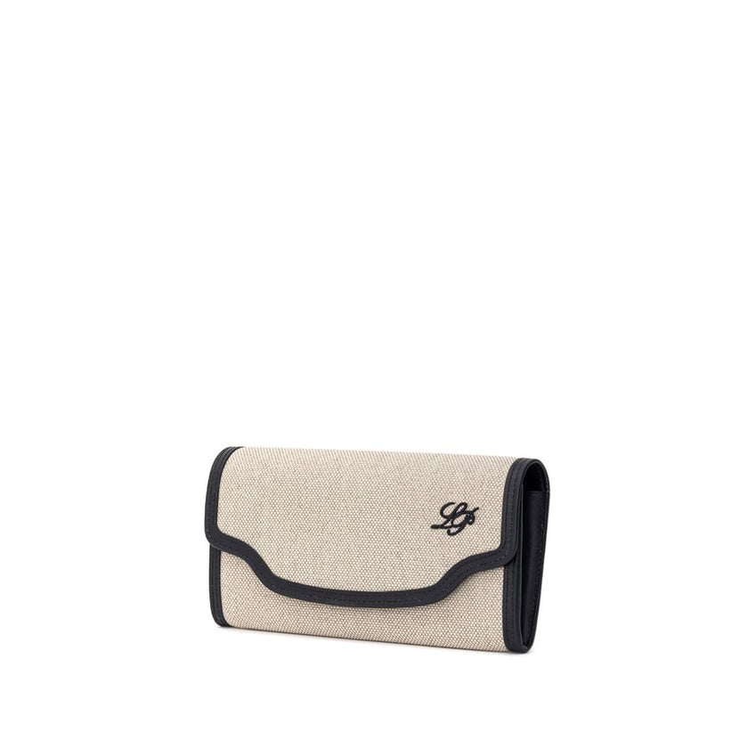 Loro Piana Beige Fabric And Leather Wallet