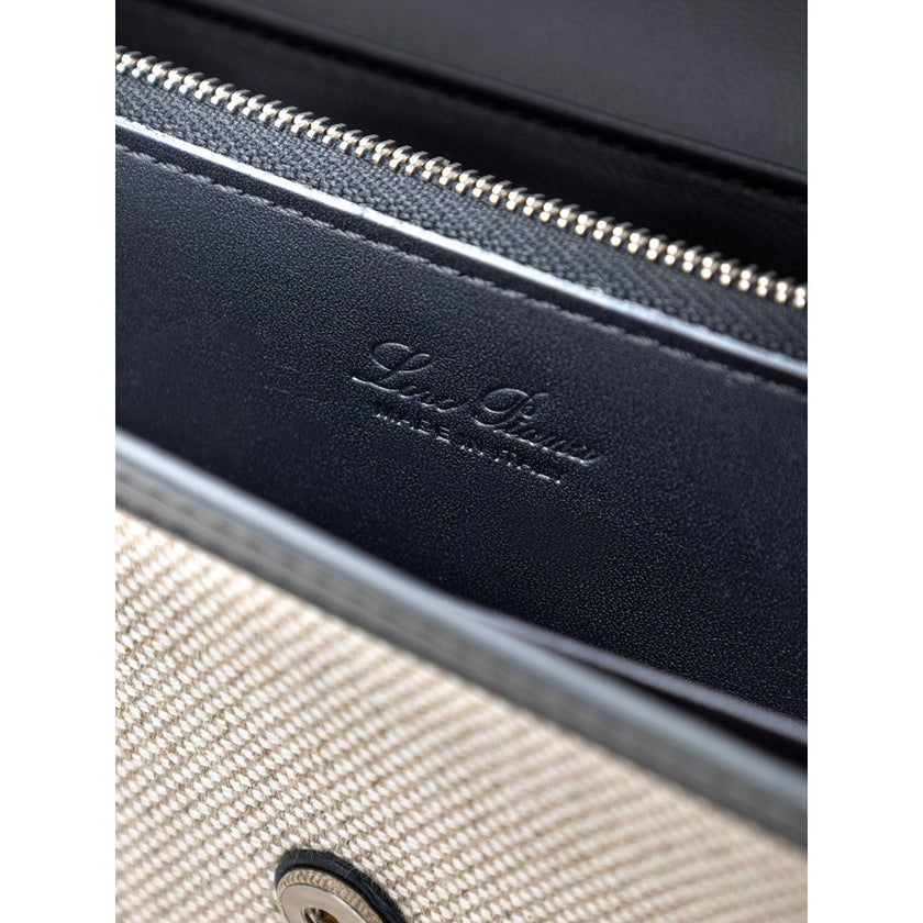 Loro Piana Beige Fabric And Leather Wallet