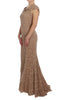 Dolce & Gabbana Elegant Pink Floral Lace Maxi Dress